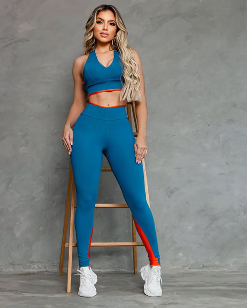 Conjunto Legging Basic Azul